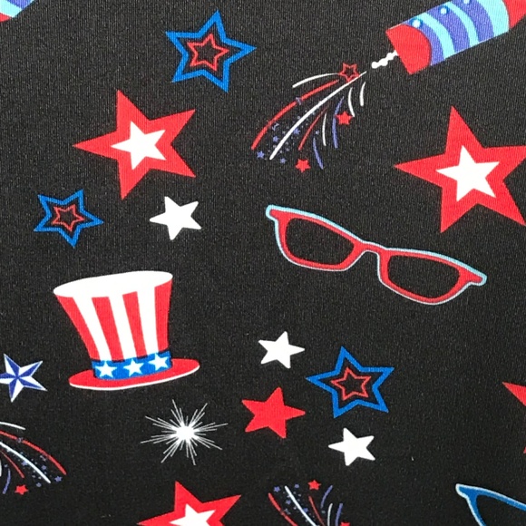 Midi Swing Dress 4th of July Patriotic Red White and Blue Fireworks Size Medium - Picture 5 of 16